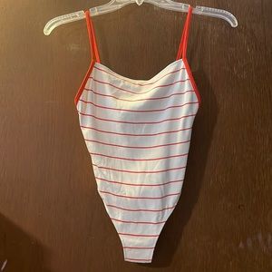 SOLID & STRIPED ONE PIECE RED STRIPE
